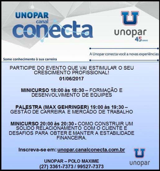 WhatsApp Image 2017 05 31 at 09.13.26 2 - Unopar promove cursos gratuitos em Guarapari