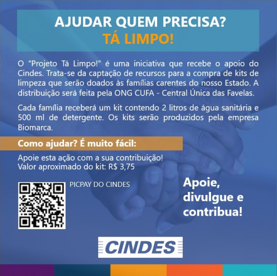 Produtos de limpeza - Projeto capta recursos para doar kits de limpeza a famílias carentes do ES