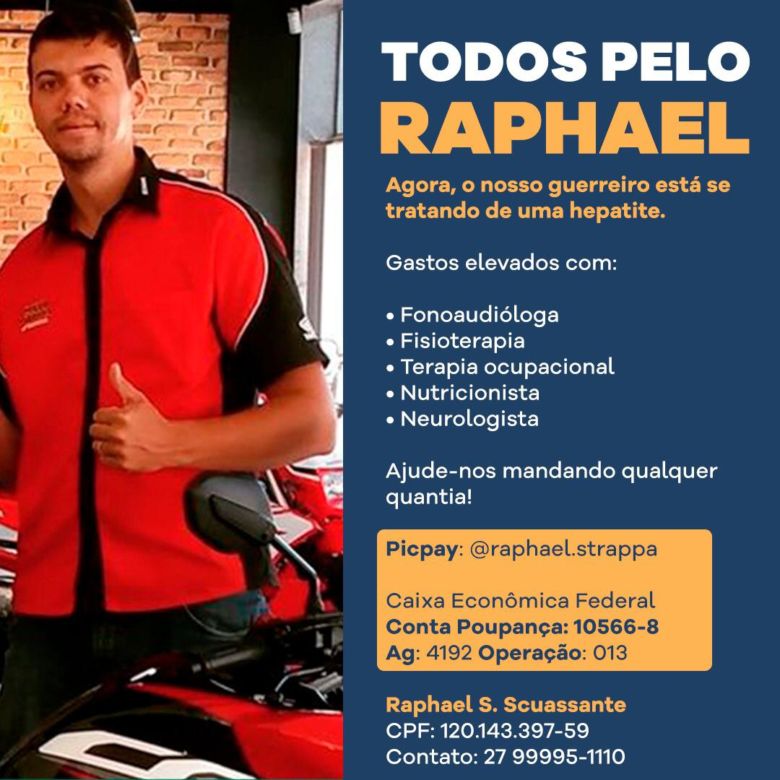 raphael - Motociclista que acidentou-se em Guarapari arrecada doações para arcar com tratamento