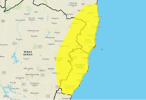 alerta INMET 2022 03 09 - Instituto prevê tempestade e queda de granizo para Guarapari e região