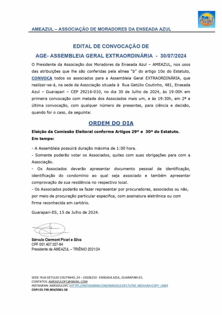 EDITAL DE AGO ELEICAO JULHO 2024 page 0001 - EDITAL DE AGO ELEIÇÃO JULHO 2024 - AMEAZUL