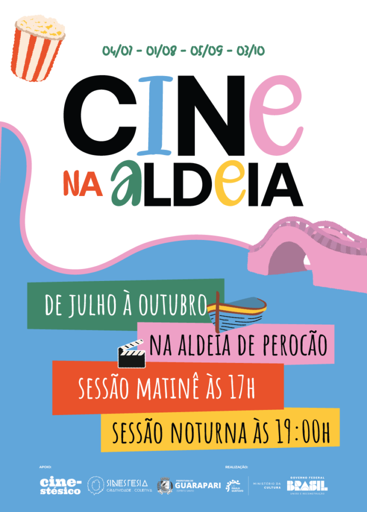 Folder gabarito 30x42 2 1 CARTAZ - Aldeia de Perocão, em Guarapari, recebe projeto cultural com exibição gratuita de filmes