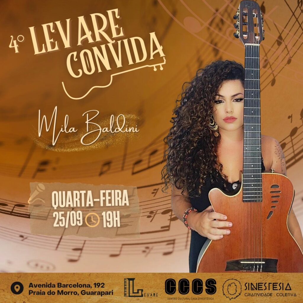 4 Levare Convida - Casa Sinestésica realiza 4º Levare Convida com show gratuito nesta quarta-feira (25), em Guarapari