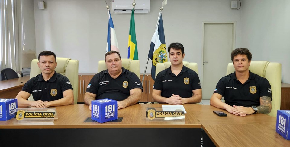 Coletiva Suspeito latrocinio preso - Suspeito de cometer latrocínio na Serra é detido em Guarapari