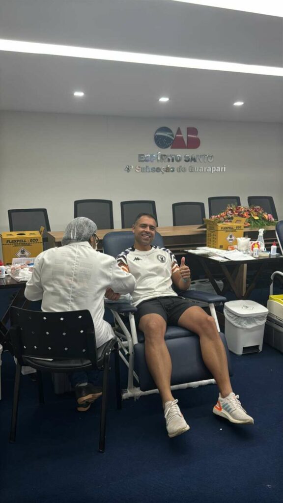 Filipe Rocha Atleta Corredor e Treinador - Campanha de doação de sangue da 4ª Subseção da OAB-ES reúne 61 doadores em Guarapari