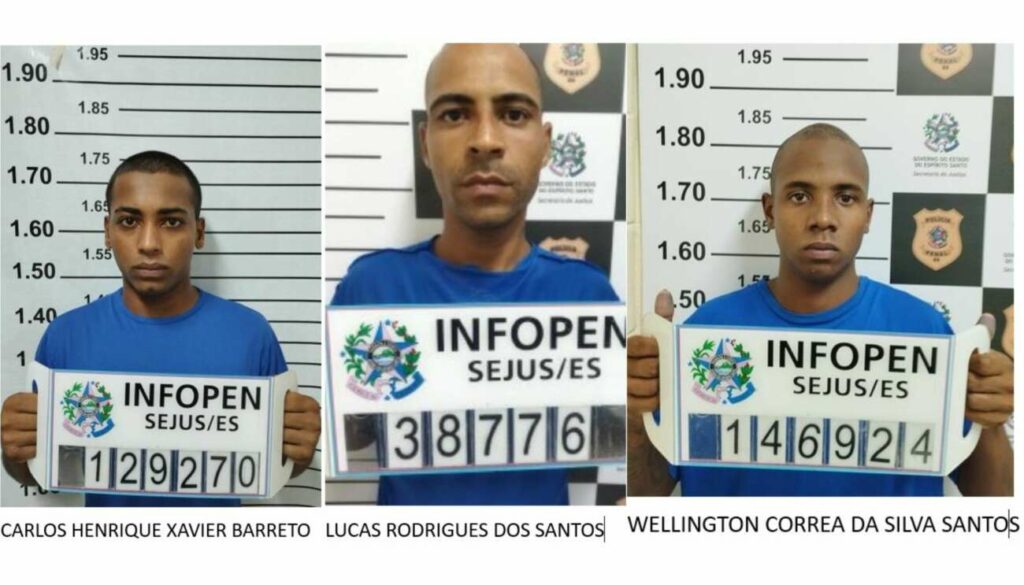 Foragidos CDPG - Três detentos seguem foragidos após fuga do Centro de Detenção Provisória de Guarapari