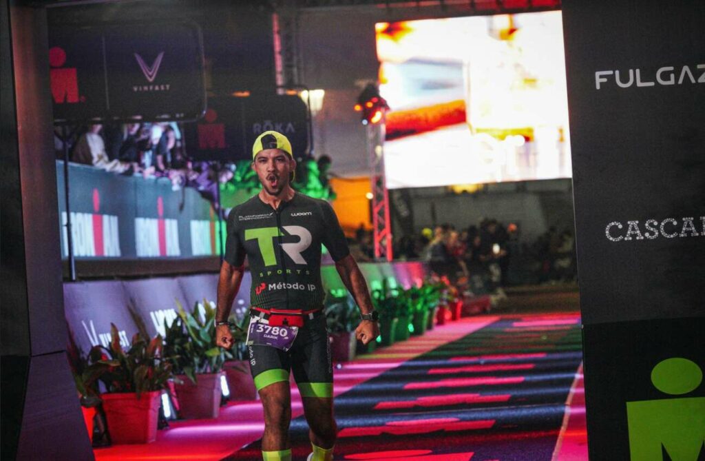 Darik chegada 1 - Ironman: atleta de Guarapari completa desafio de triatlo em Portugal e compartilha experiência