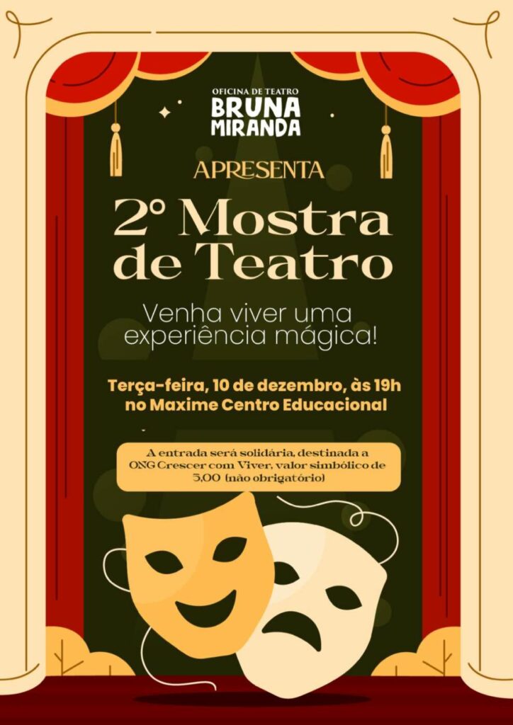 Imagem do WhatsApp de 2024 11 29 as 13.53.33 1b02be87 - Arte e solidariedade: Mostra teatral arrecada recursos para ONG Crescer com Viver