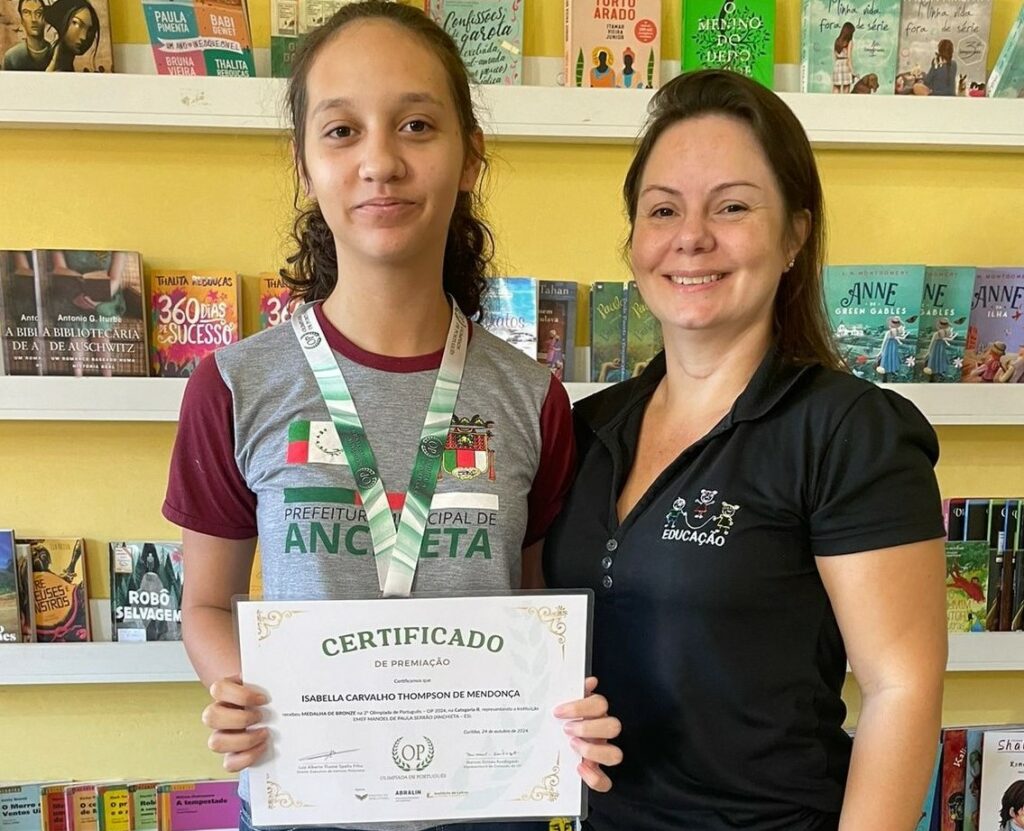 aluna op 2 - Estudante de Anchieta conquista medalha em competição nacional de português