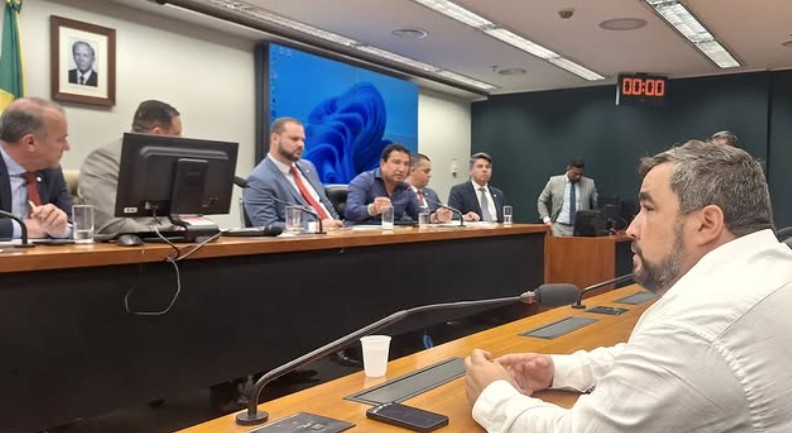 Rodrigo Borges brasilia - Prefeito eleito de Guarapari participa de reunião com deputados federais em Brasília