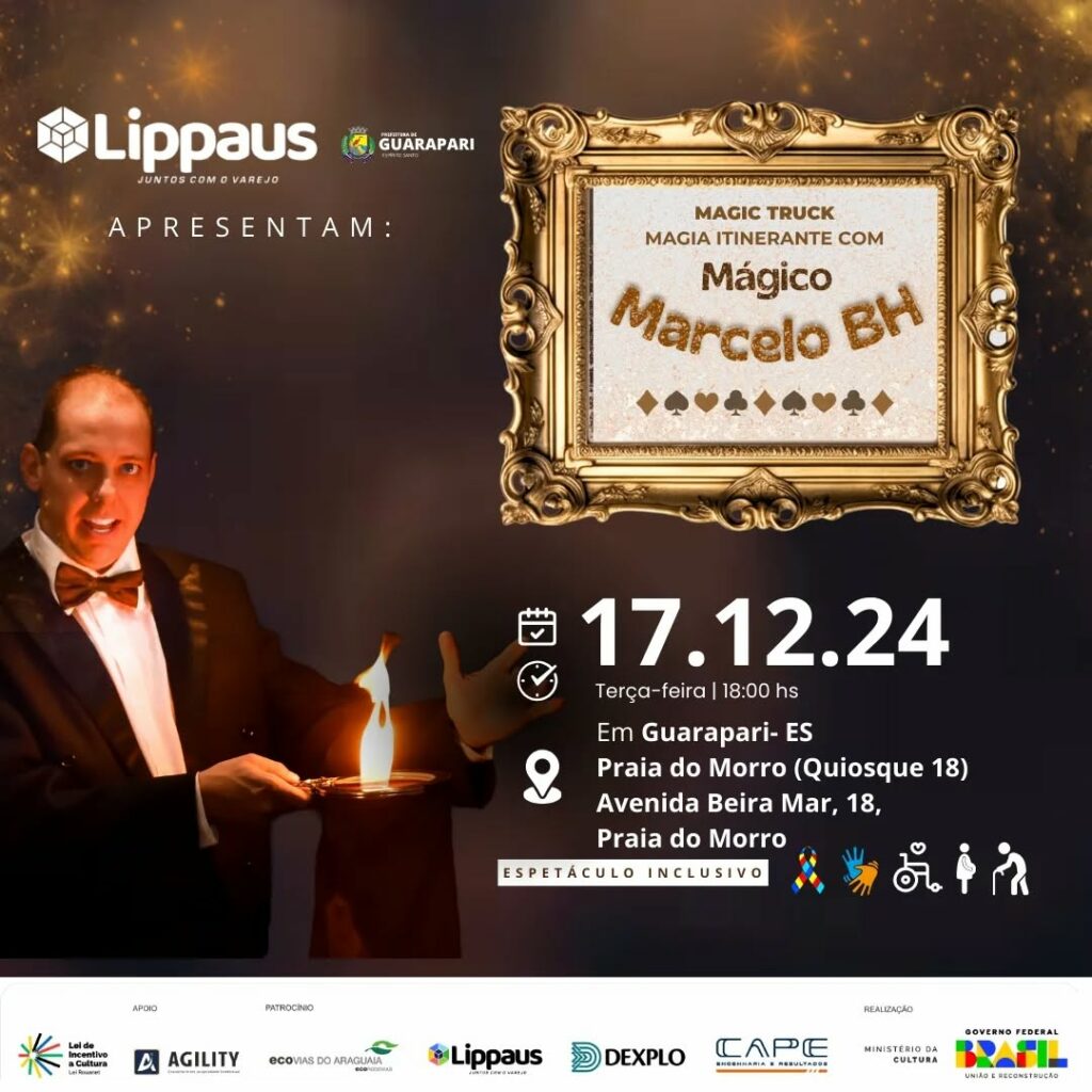 apresentacao magica - Espetáculo gratuito de mágica acontece nesta terça-feira (17) em Guarapari