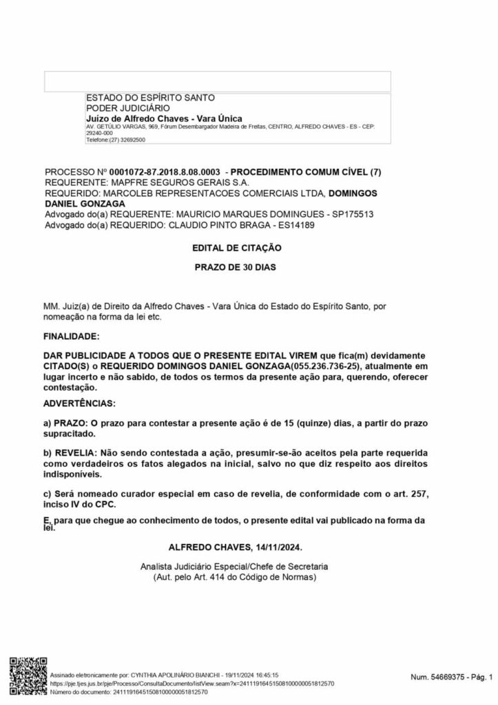 Edital Citacao 2 page 0002 4 - EDITAL DE CITAÇÃO - DOMINGOS DANIEL GONZAGA
