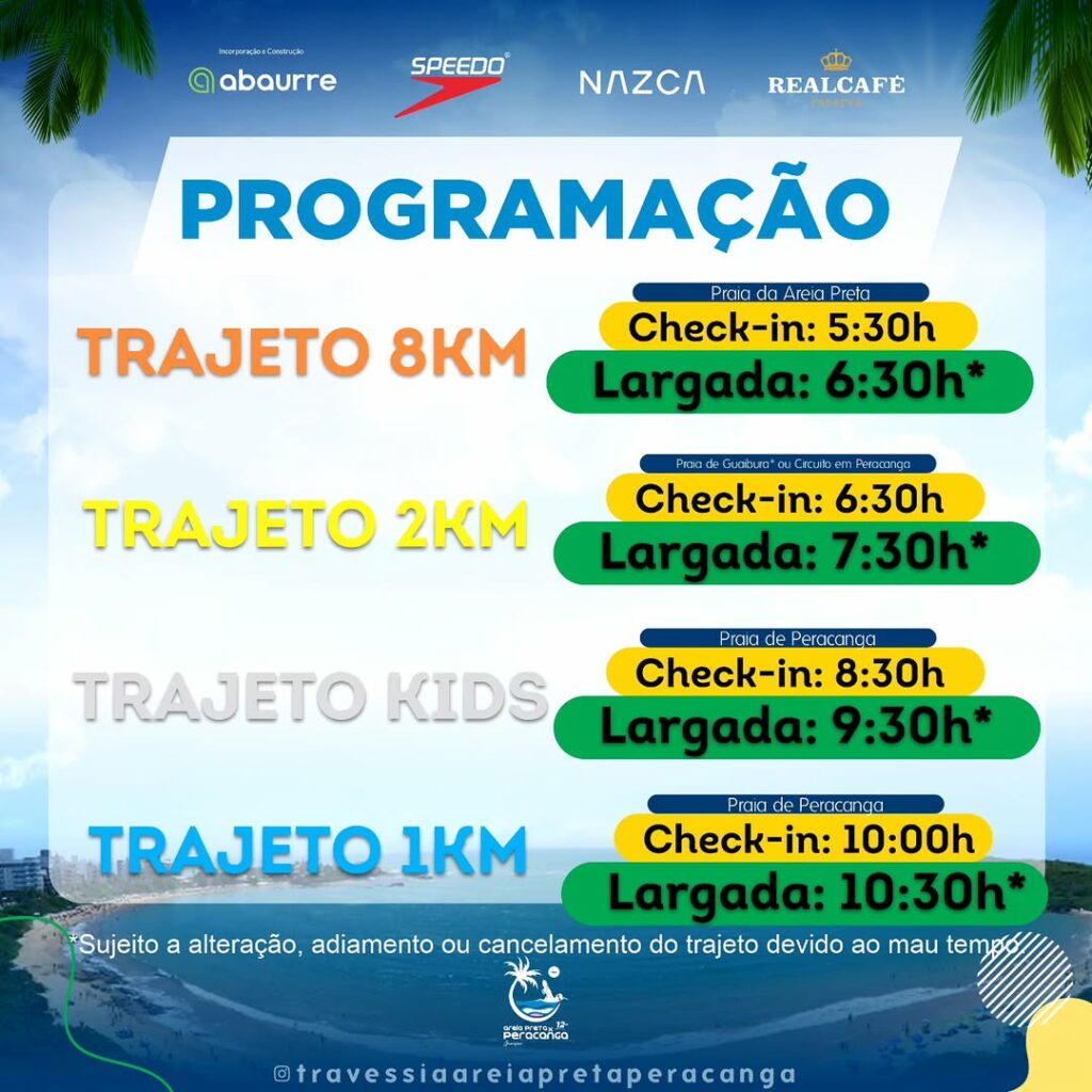 Travessia Areia Preta Peracanga - Travessia Areia Preta x Peracanga reúne centenas de nadadores neste sábado (25) em Guarapari