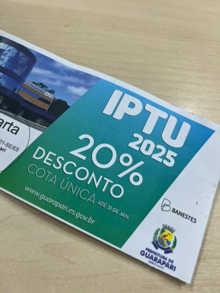 WhatsApp Image 2025 01 21 at 10.16.46 - IPTU 2025 em Guarapari: descontos de até 20% para pagamento antecipado