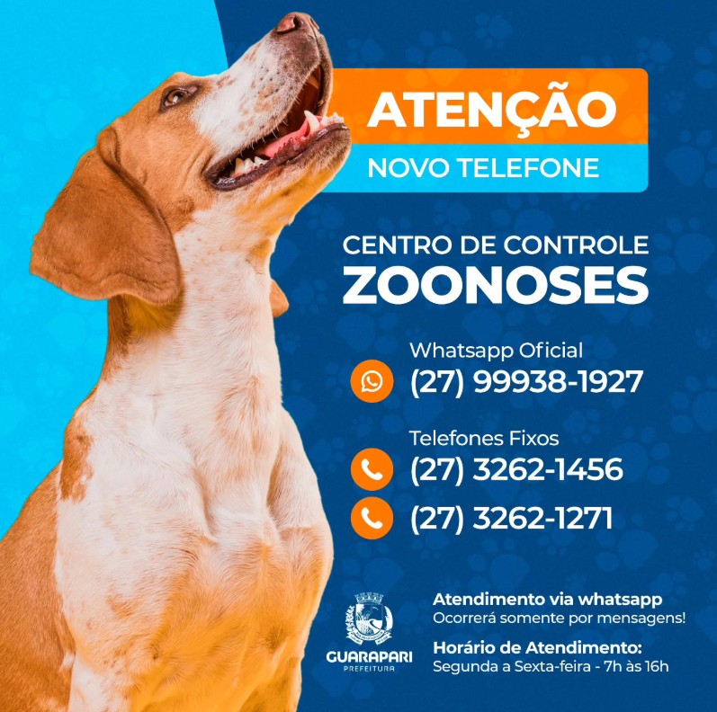 contatos ccz - Centro de Zoonoses de Guarapari atualiza números de telefone para atendimento