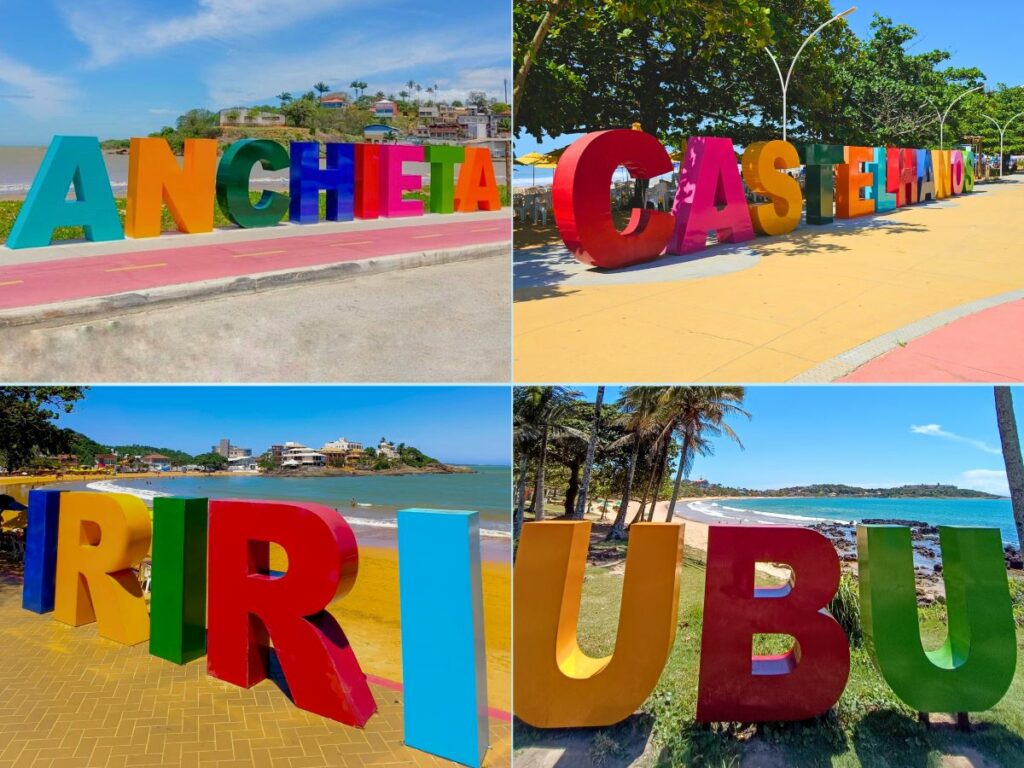 letreiros das praias - Anchieta divulga programação do Festival de Verão com diversas atividades esportivas e culturais