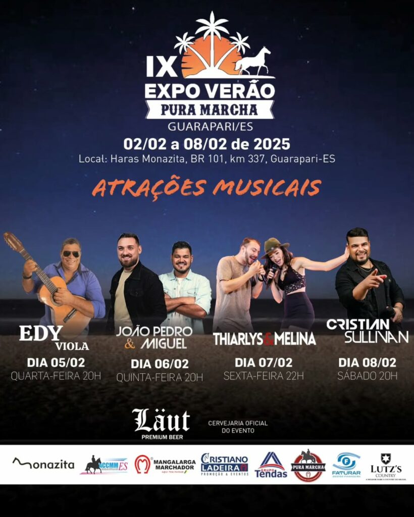 Expoverao guarapari - Guarapari recebe IX Expo Verão com leilão de cavalos e shows ao vivo