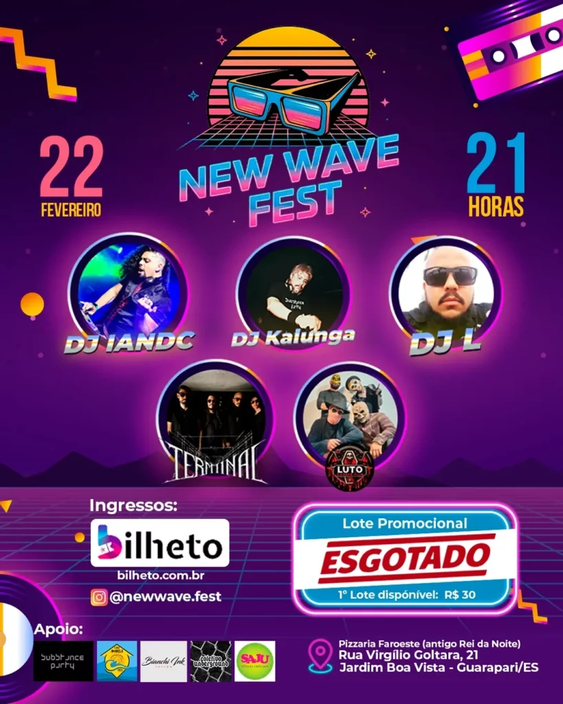 new wave fest - New Wave Fest celebra o melhor da música alternativa com diversas atrações em Guarapari